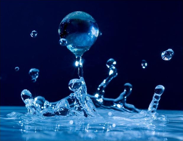 Use of the hydrogel in a gravity-defying water-droplet transfer application